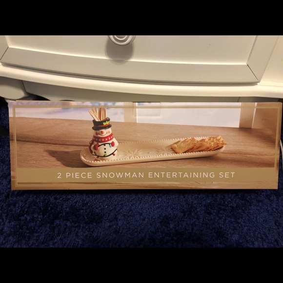 2 Piece Snowman Entertaining Set - Picture 3 of 5